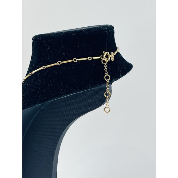 J. Crew Gold Tone Rhinestones Pink Spike Dangles Necklace Smoky Black White Flor - Picture 15 of 16